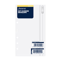 Filofax Accessory Translucent Envelope Zip Lock Closure Personal