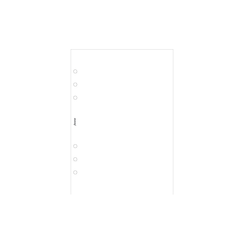 Filofax Organiser Refill A5 Notepaper Plain White