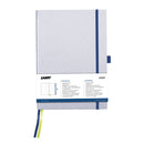 Lamy Notebook A6 Hard Cover Silver with Ocean Blue Edge