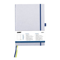 Lamy Notebook A6 Hard Cover Silver with Ocean Blue Edge