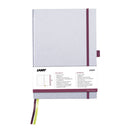 Lamy Notebook A6 Hard Cover Silver with Black Purple Edge