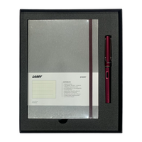 Lamy Notebook Fountain Pen Gift Set A5 Hard Cover Black/Purple