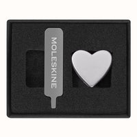 Moleskine Pins Heart Silver