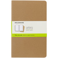 Moleskine Cahier Journals Large Kraft Brown Plain Pack 3