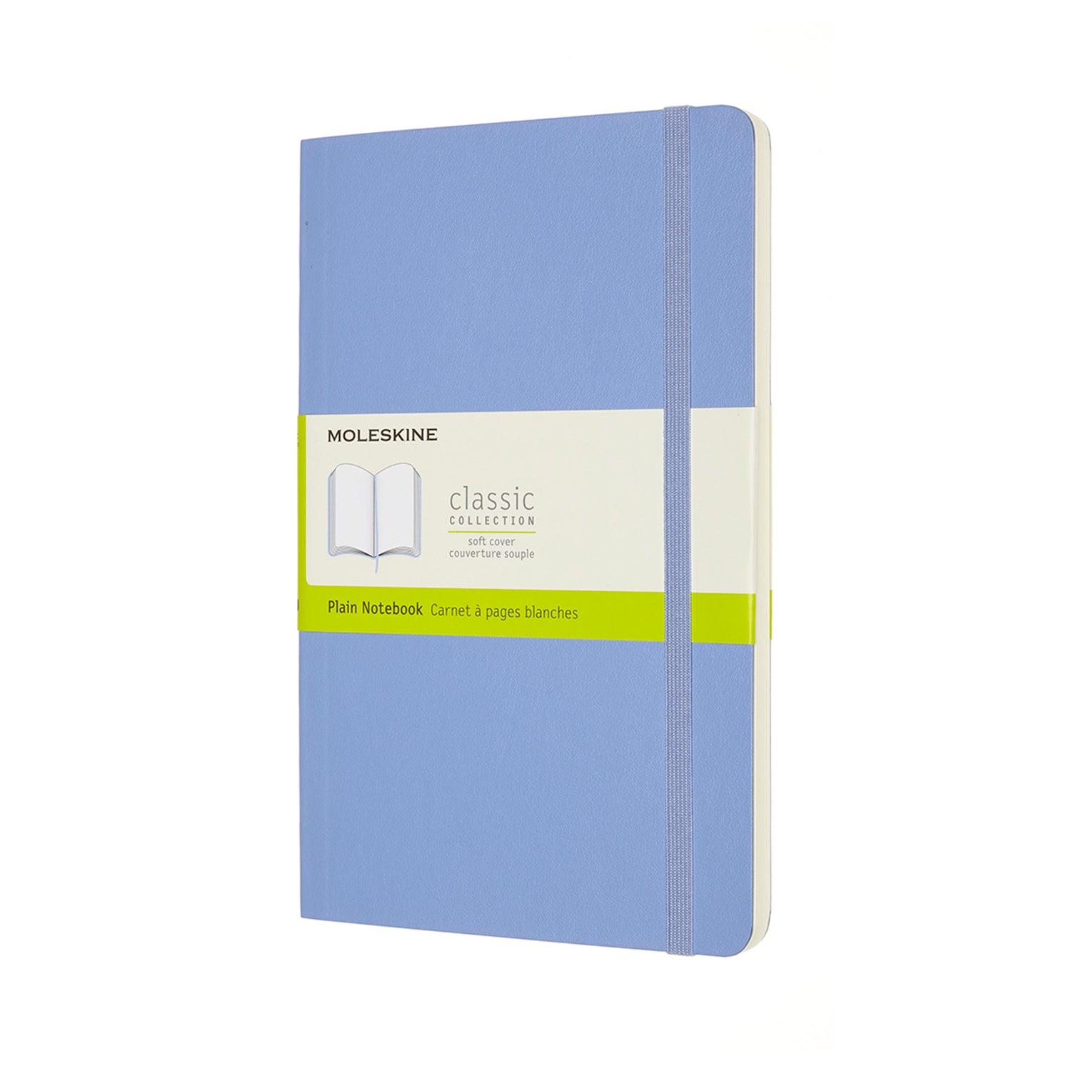 Moleskine Notebook Large Plain Hydrangea Blue Soft