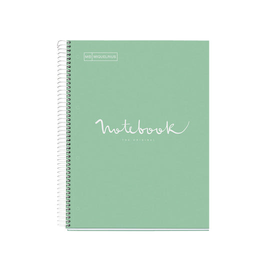 Miquelrius Notebook 5 Subject 120 Leaf A4 Ruled Emotions Mint