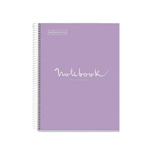 Miquelrius Notebook 5 Subject 120 Leaf A5 Ruled Emotions Lavender