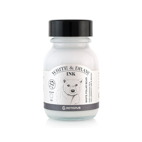 Octopus Fluids Write and Draw Ink 100 White Polar Bear 50ml