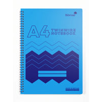 Silvine Twin Wire Polyprop Notebook A4 160 Pages Assorted Colours. Sold per 5s