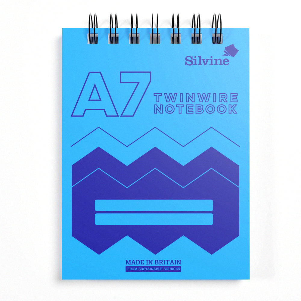 Silvine Twin Wire Polyprop Notebook A7 160 Pages Assorted Colours. Sold per 20s