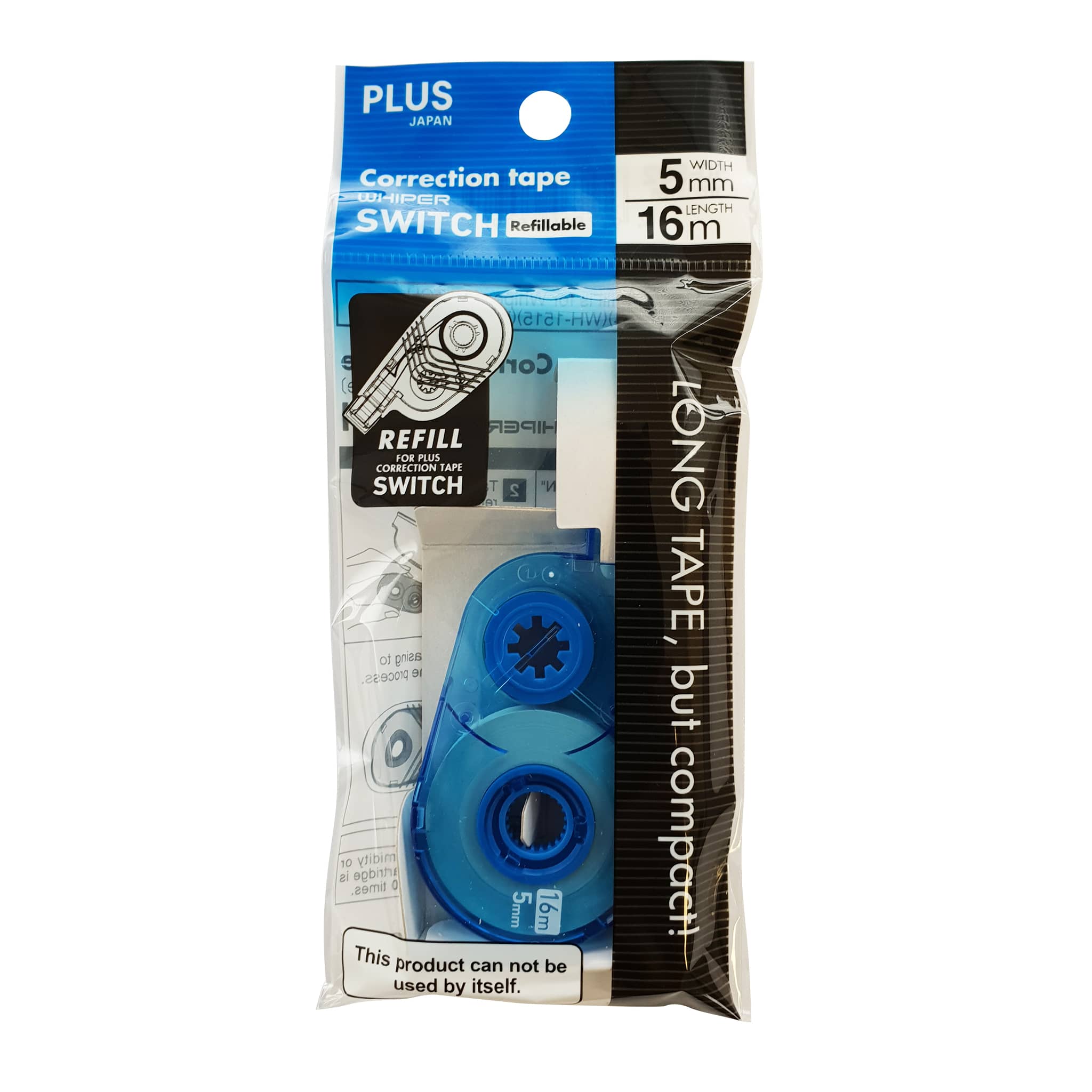 Plus Switch Correction Tape REFILL 5mm x 16m WH1515R