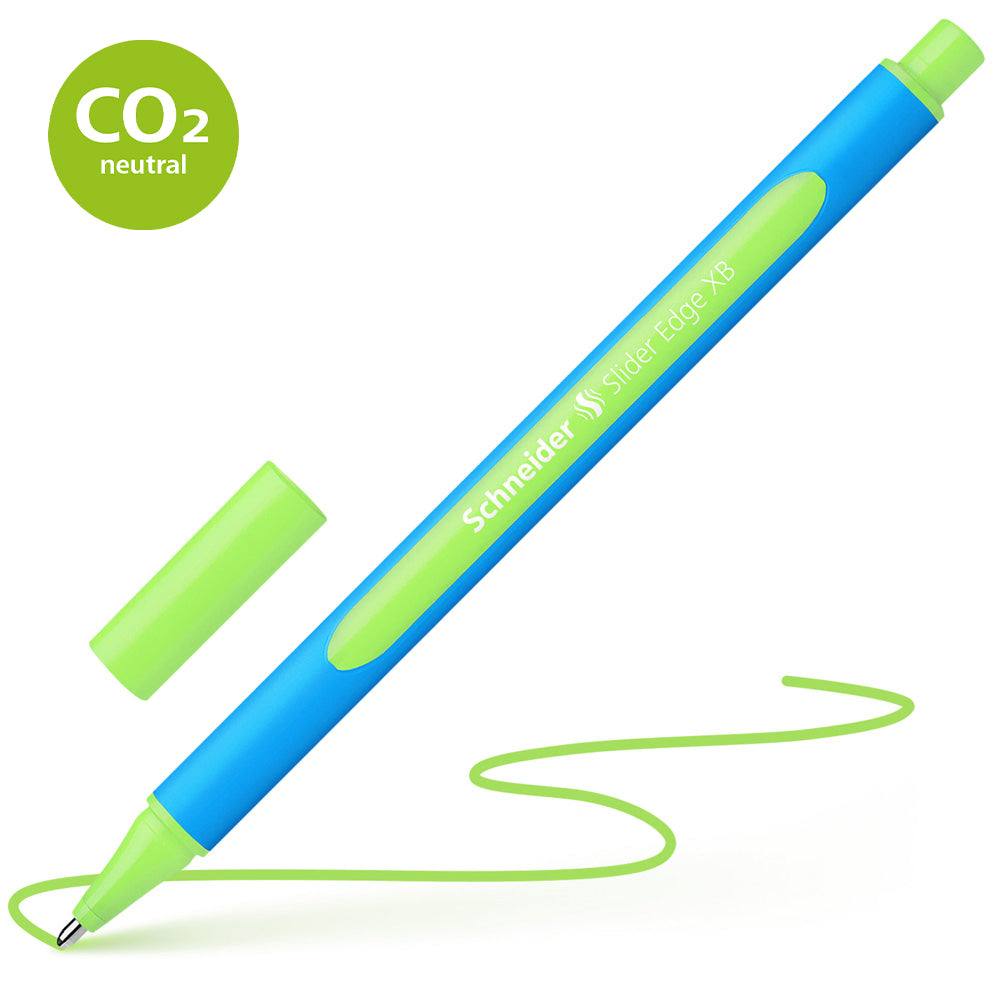 Schneider Ballpoint Pen Slider Edge Extra Broad Light Green