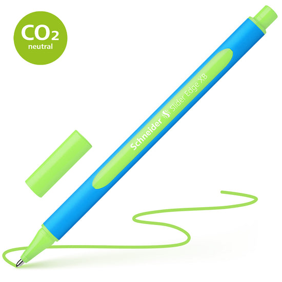 Schneider Ballpoint Pen Slider Edge Extra Broad Light Green