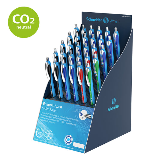 Schneider Ballpoint Slider Rave Display 30 Pieces