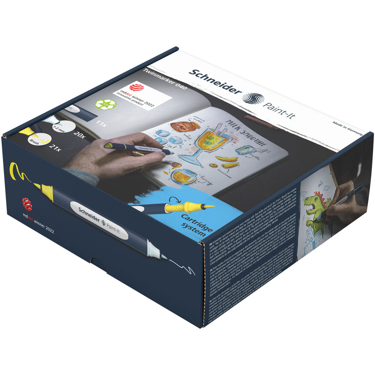 Schneider Twinmarker Paint-It 040 brush+round set V1 52 pieces assorted